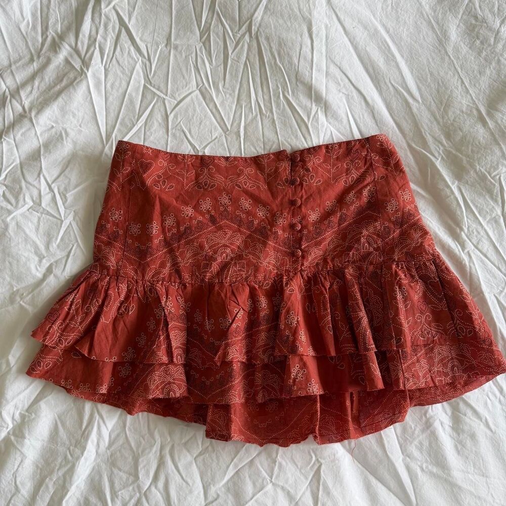 Kimchi-blue Women's Red and Black Skirt